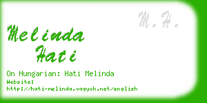 melinda hati business card